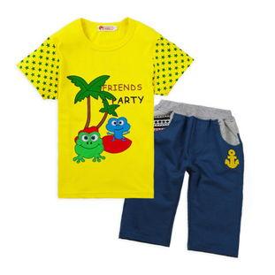 男童吃瓜短袖套装,男童吃瓜短袖套装，萌趣造型解锁清凉一夏  第3张